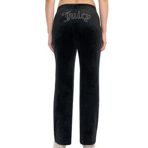 Juicy Couture Black Juicy Bling Velour Track Pants Size XXL 2XL 20